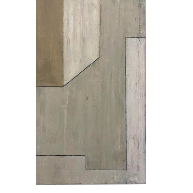 Blue Contemporary Abstract Geometric Oil Painting by Stephen Cimini For Sale - Image 8 of 10