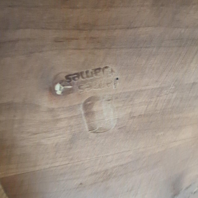 2020s James + James Solid Knotty Alder Farmhouse Dining Table With Turned Legs, Harvest Wheat For Sale - Image 5 of 8