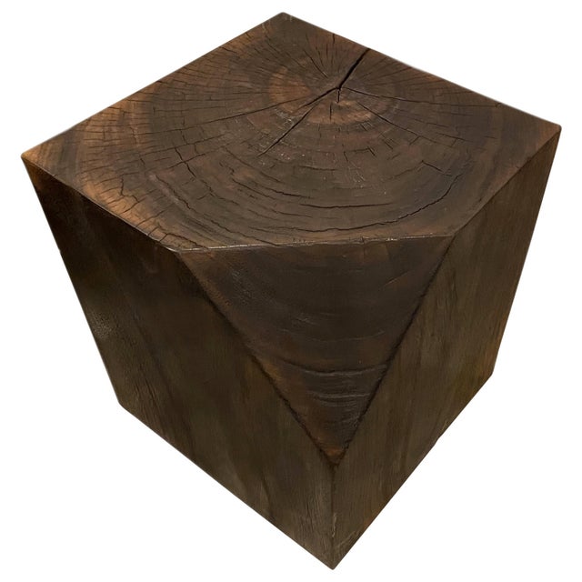 2010s Andrianna Shamaris Single Charred Side Table For Sale - Image 5 of 18