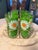 Mid-Century Modern Vintage 1960s Pasinski Signed Daisy Glasses Set of 8 With Metal Caddy Crate For Sale - Image 3 of 11