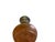 1900 - 1909 Loetz Attributed / Style Antique Iridescent Amber Spatter Art Glass 5" Cabinet Vase Silver Overlay Rim Made in Austria 1900s For Sale - Image 5 of 5
