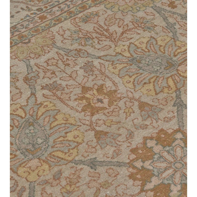 Persian Mansour Tabriz Rug - 6'6" X 8'10" For Sale - Image 3 of 11