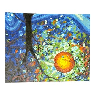 Colorful Abstract Expressionist-Style Canvas, 19” X 16” For Sale