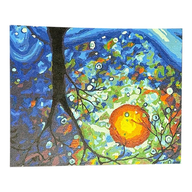 Colorful Abstract Expressionist-Style Canvas, 19” X 16” For Sale