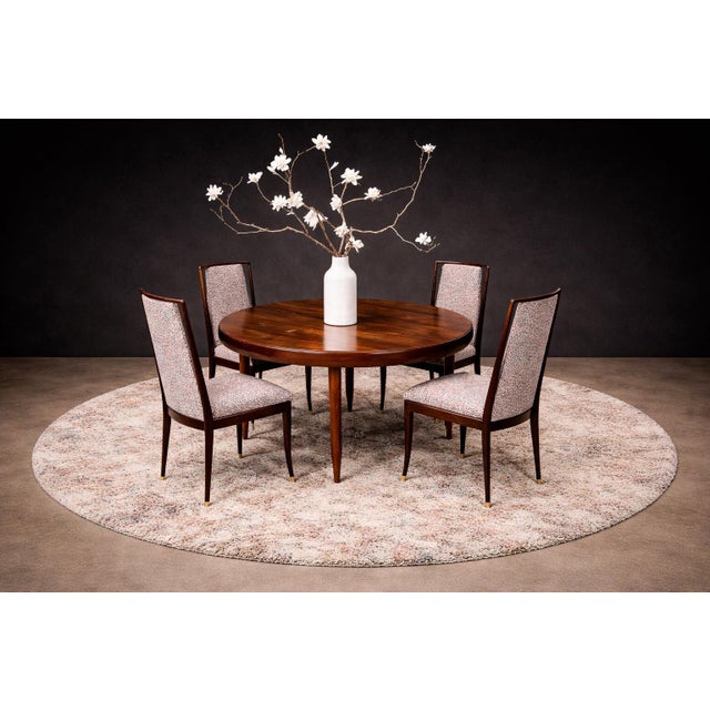 A quietly assertive expression of Brazilian modern elegance, this set of four dining chairs exemplifies Giuseppe...
