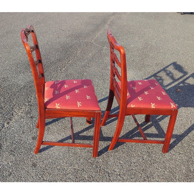 Vintage Pair of 19th Century Style English Chippendale Side Chairs For Sale - Image 4 of 8