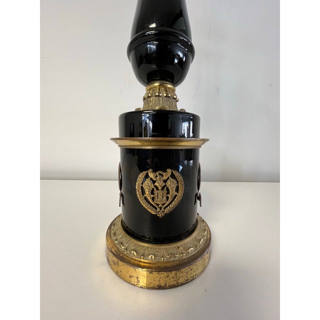 Mid 20th Century Vintage Neoclassical Porcelain Lamp For Sale - Image 5 of 6