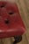 1980s Georgian Style Tufted Red Leather Ottoman or Foot Stool For Sale - Image 11 of 13