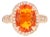 4.03 Carat Fire Opal Diamond 14 Karat Rose Gold Ring, Size 7 For Sale