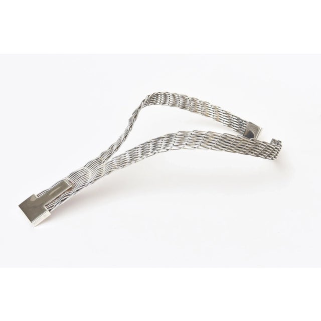 Vintage j.p. Coutrel Sterling Silver v Necklace, French For Sale - Image 4 of 11