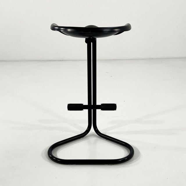 Black White Tractor Stool by Rodney Kinsman for Bieffeplast, 1970s For Sale - Image 8 of 11