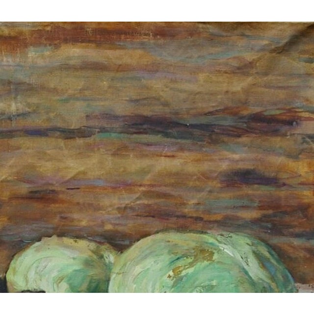 Realism Still Life With Food Antique Oil Painting Original Soviet Art Ukrainian Artist 1971 89-109 For Sale - Image 3 of 6