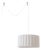 Scallop 15"d Swag Kit - Drum White Linen Shade, Satin Nickel Steel Body & Base, Inline Dimmer For Sale
