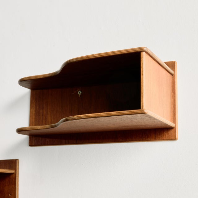 Teak Floating Nightstands, 1960s, Set of 2 For Sale - Image 4 of 14