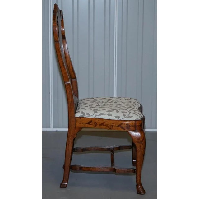 18th Century Dutch Elm Marquetry Inlaid Dining Chairs, 1760s, Set of 6 For Sale - Image 11 of 18