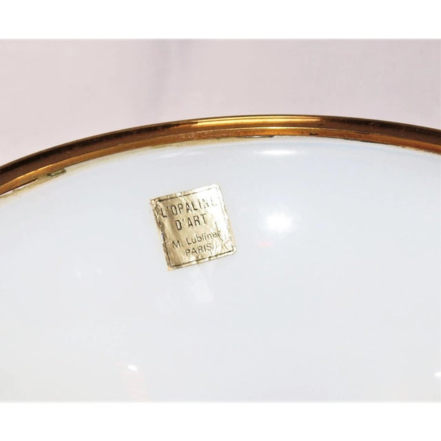 French Antique Charles X French Opaline Glass Vase Gilt Bronze Ormolu Mounts For Sale - Image 3 of 5