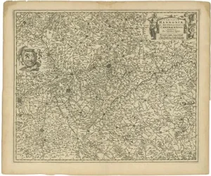 Antique Map of the Hainaut Region by Visscher, 1690