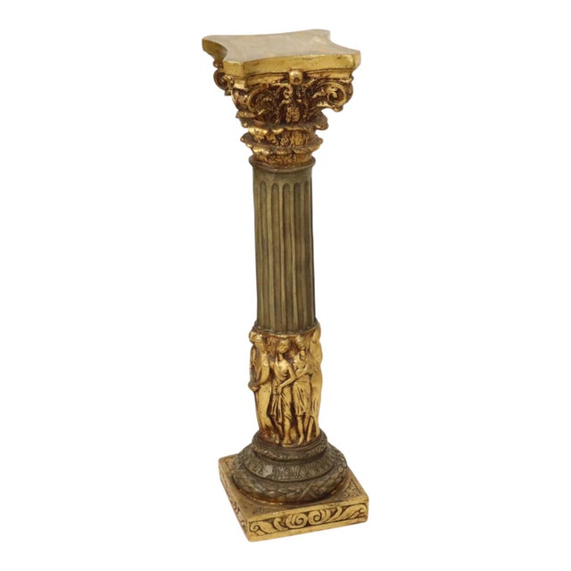Baroque Style Gilt Resin Column, 20th Century For Sale - Image 6 of 17