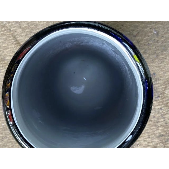 Black Vintage Murano Venetian Vase For Sale - Image 8 of 12