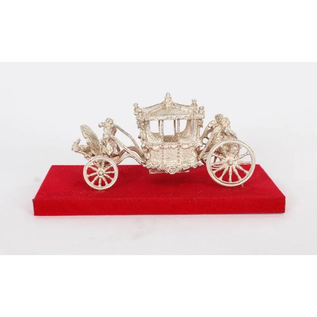 Vintage Model of Queen's Coronation Coach in Sterling Silver, 1970s For Sale - Image 4 of 12