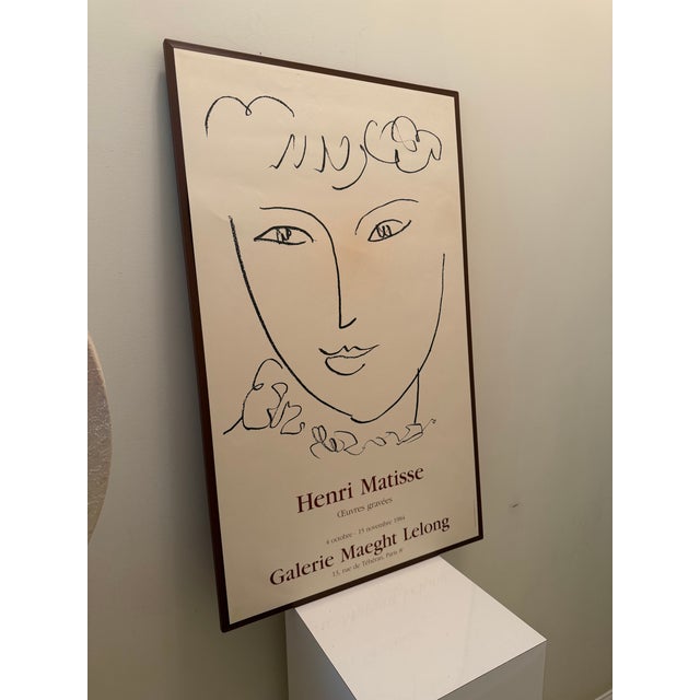 French Country 1984 Henri Matisse “Œuvres Gravées” Galerie Maeght Lelong Paris Exhibition Poster For Sale - Image 3 of 9