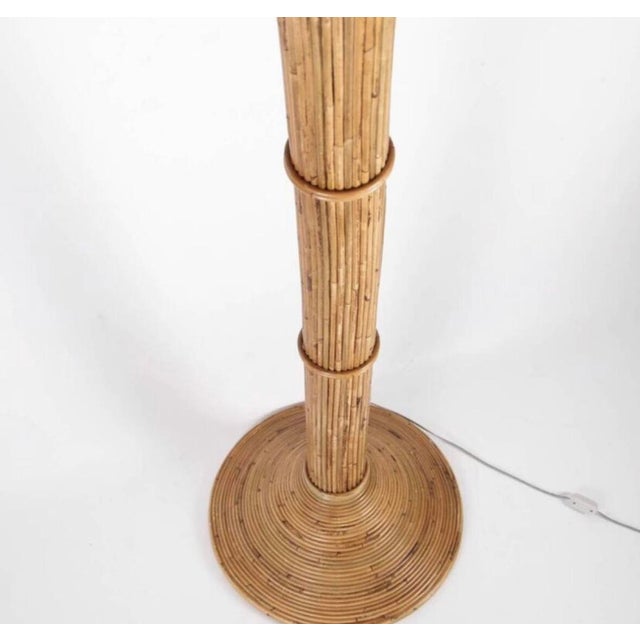 Rattan Coconut Floor Lamp, 1990s For Sale - Image 9 of 11