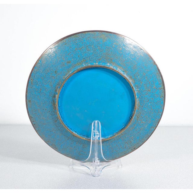 Meiji Cloisonné Enamel Plate, Japan For Sale - Image 10 of 18