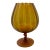 Vintage Amber Optic Balloon Vase Empoli Style For Sale