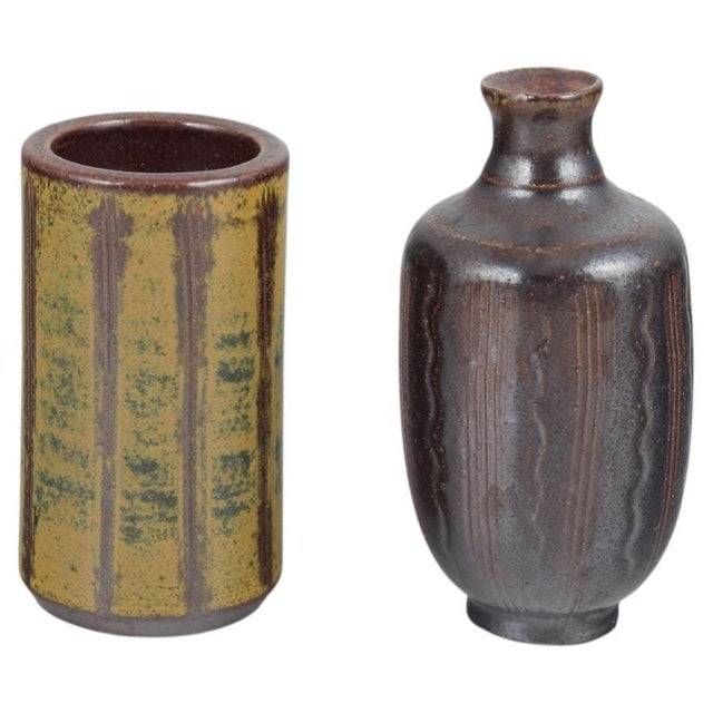1960s Miniature Vases in Stoneware from Wallakrå, Sweden, 1960s, Set of 2 For Sale - Image 5 of 5