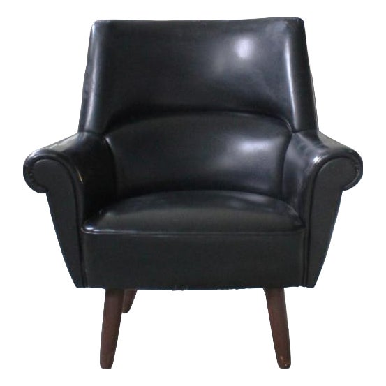 Vintage Black Armchair, 1960s For Sale