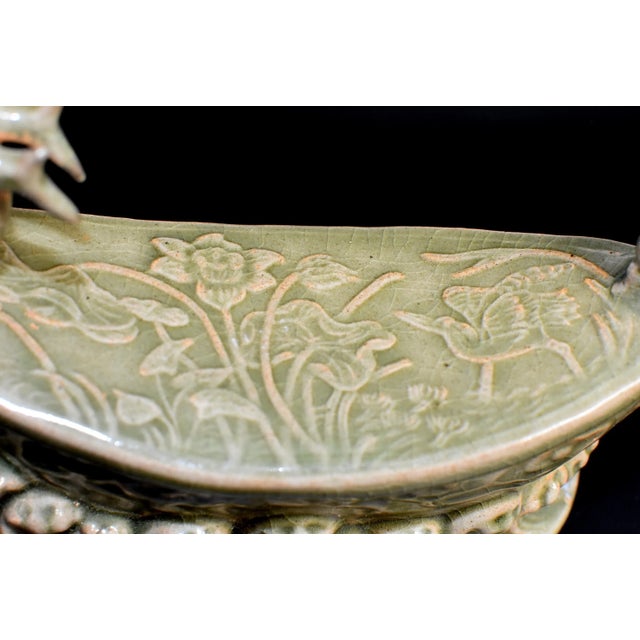 Dragon Ceramic Pillow Long Quan Kiln For Sale - Image 12 of 13