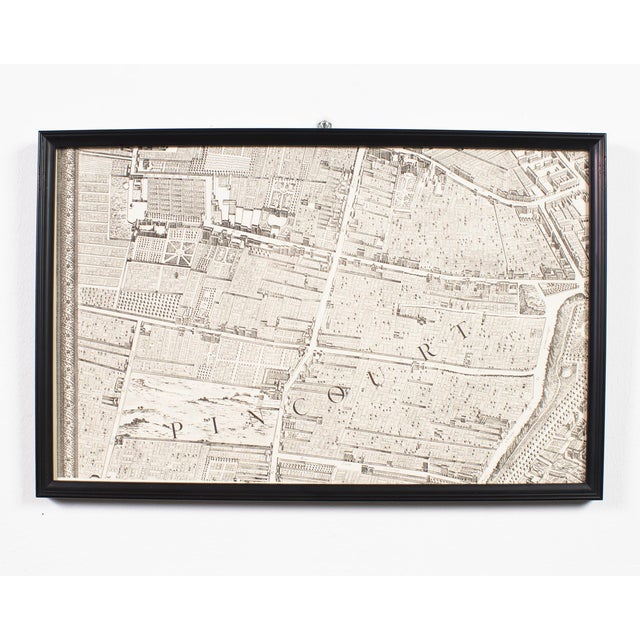 Framed Map of Paris After Michel-Étienne Turgot 1739 20 Panels For Sale - Image 4 of 18