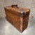 Weathered Brown Vintage Suitcase With Metallic Latches Industrial For Sale - Image 12 of 16