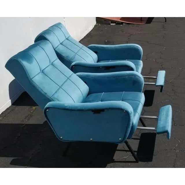 1960s Italian Midcentury Reclining Chairs - A Pair For Sale - Image 11 of 13