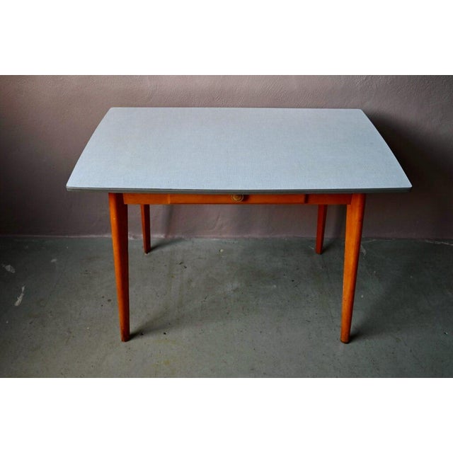 Vintage Formica Table with Compass Legs, 1960s For Sale - Image 6 of 18