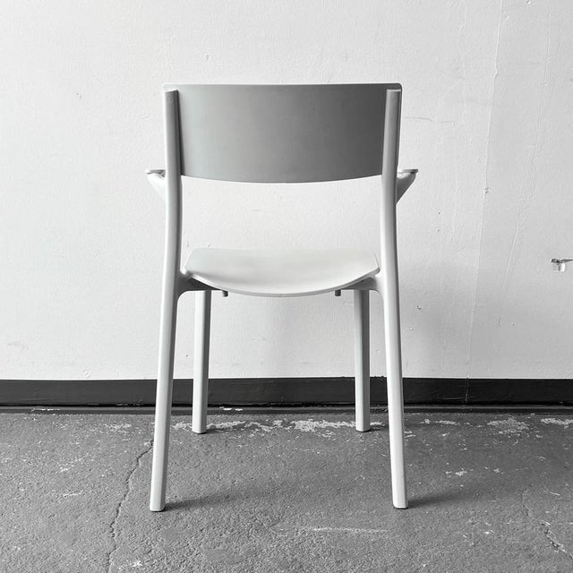 White Set of Vintage light Gray Tone Polypropylene Chairs For Sale - Image 8 of 18