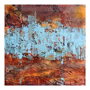 Andrew Francis Borderland "I" Contemporary Encaustic Abstract Painting 2020