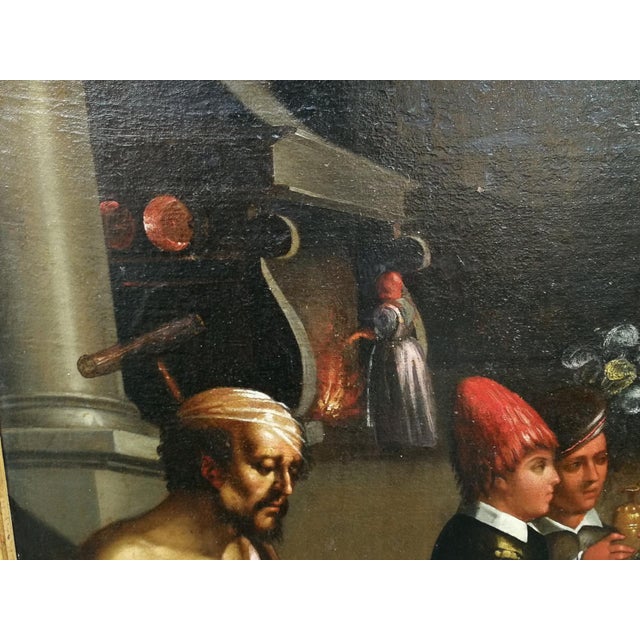Workshop of the Bassano Family, Dinner at the Mansion of Rich Epulone, Late 16th Century, Oil on Canvas For Sale - Image 8 of 10