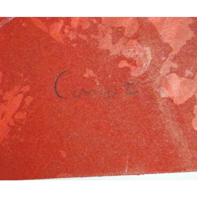 1980s 1980s Eric Waugh "Comp I" Original Signed Artwork Mixed Media Painting For Sale - Image 5 of 5