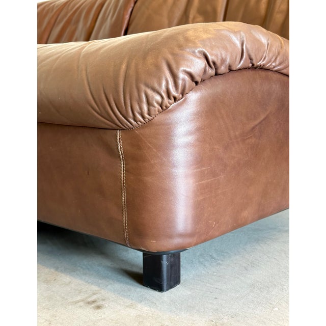 Model Deca Modular Leather Sofa by Tito Agnoli for Arflex, 1970s, Set of 5 For Sale - Image 11 of 14