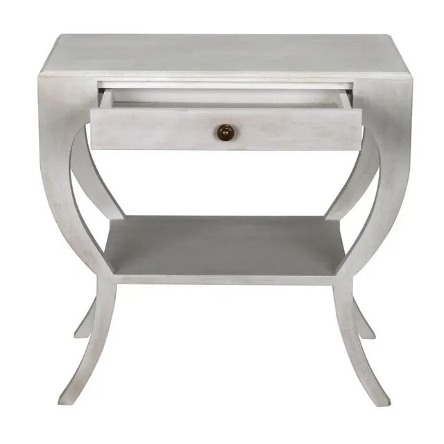 Mid-Century Modern NOIR Maude Side Table, White Wash For Sale - Image 3 of 6