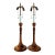 Vintage Regency Style Mahogany Candlestick Lamps - a Pair For Sale