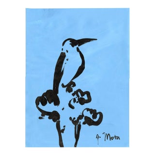 "Bird Series V" Original Gouache Painting by Joseph Mota For Sale