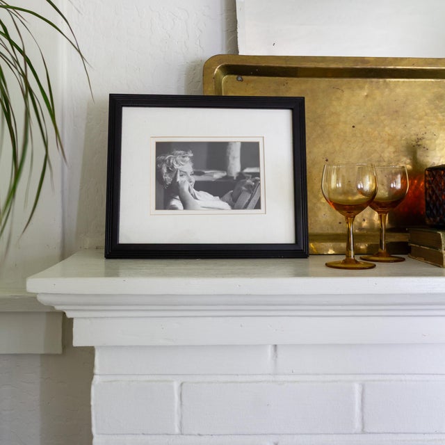 Wood Black and White Photo Portrait of Marilyn Monroe by Elliott Erwitt 1956 For Sale - Image 7 of 8