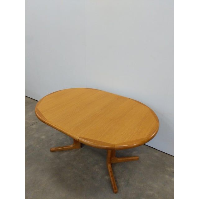 1960s Vintage Mid Century Modern Oak Extendable Dining Table by Laurits M Larsens For Sale - Image 5 of 11