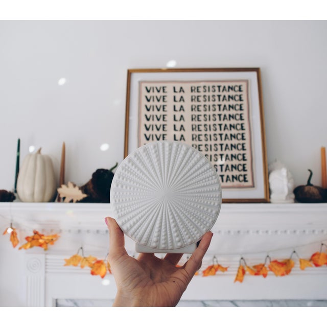 Mid-Century Modern Heinrich Germany Matte & Glazed White Porcelain Op Art Vase For Sale - Image 12 of 13