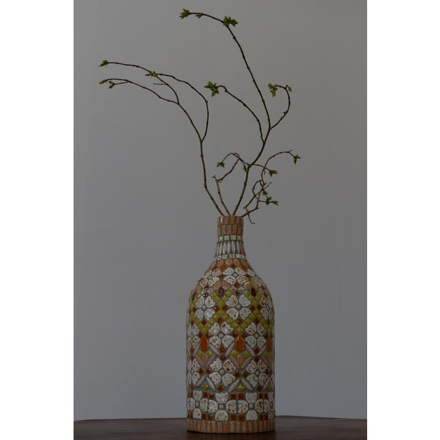 Ceramic Swedish Folk Art Mosaic Vase, 1970s For Sale - Image 7 of 16