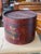 Asian Antique Red Antique Original Wooden Chinese Handpainted Hat Box / Basket For Sale - Image 3 of 7