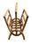 Wood 1940s Restored Rattan Magazine or Log Holder For Sale - Image 7 of 7