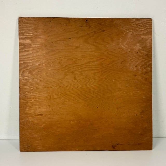 1940s Americana Boho Chic Square Wall Mounted Cork Dart Board For Sale - Image 4 of 8